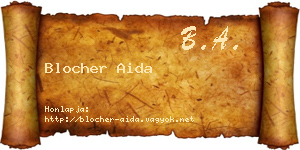 Blocher Aida névjegykártya